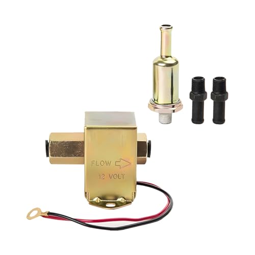 Sandfren Car Electric Fuel Pump Kit, OEM# 40106p 40105p 12V 4-7PSI Low Pressure Gas Diesel Fuel Pump with Installation Kit, Auto Replacement Accessories, Universal for Trucks Automobile RV