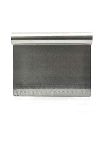 Image of Cake Decor Stainless Steel Big Dough Scraper with Stainless Steel Handle 8.5 inch