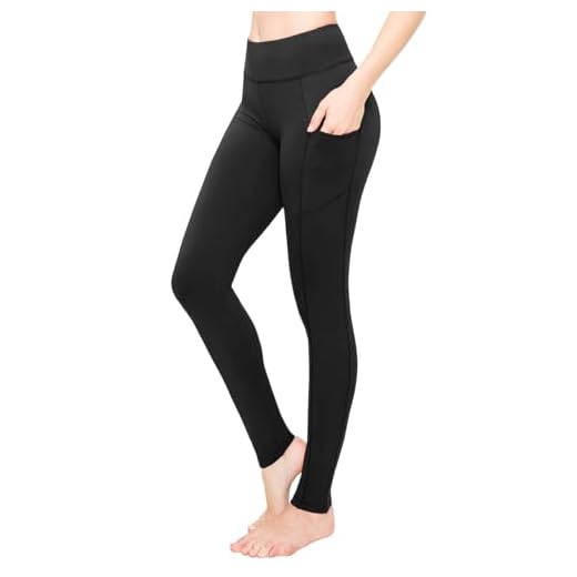 SATINA High Waisted Yoga Leggings with Pockets Super Soft | Reg & Plus Size (Plus Size, Black)