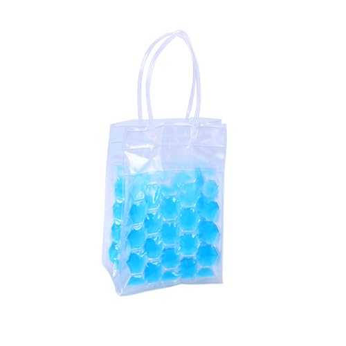 Cabilock 2 PVC Wine Bottle Chiller Ice Bag with Gel Carrier Sided Design for Red Wine Beer for Picnics Parties and Outdoor Events Blue