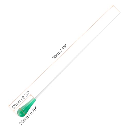 PATIKIL 38cm/15Inch Music Conductor Baton,1Pcs Orchestra Baton Resin Handle for Singing Leader Music Director Green - Image 2