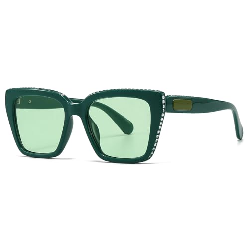 Lunettes de soleil de luxe diamant vintage homme femme tendance UV400