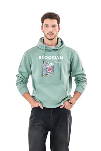 Image of SNITCH Men Casual Hoodie| Oversized Fit Hooded Neckline with Graphic Print & Long Sleeve| Soft Cotton-Polyester Blend for Daily Winter Wear & Streetwear