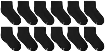 Hanes Boys' Ankle Socks Pack - Athletic Quarter Socks for Kids - Cushioned, Moisture-Wicking, Performance — view 6