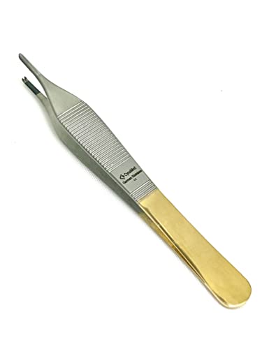 German Premium Tc Adson Tissue Forceps Toothed 1X2 4.75" Adson Kocher Configuration Surgical Veterinary Cynamed #TOP3