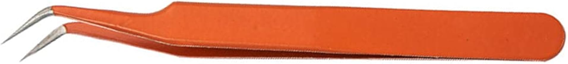 1 pinza de codo de acero inoxidable, 122 mm de longitud, herramienta de reparación multiusos pinzas de 45 ° en ángulo, color rojo coral
