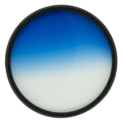 Filtro de color azul graduado HD MC de 72 mm para objetivo Samyang 50mm