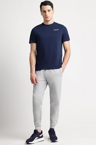 Image of Reebok Men's 100% Cotton Casual T-Shirt - Pure Cotton Soft Breathable Regular Fit Half Sleeve Tee for Men | Round Neck Tshirt for Men Cotton Tshirt