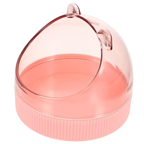 HANABASS 小動物の餌入れ hamster ハムスター りす rabbit スローフィーダー犬用ボウル モルモットの檻 おやつ コンパクトチンチラボウル ネズミのアクセサリー アクリル ピンク