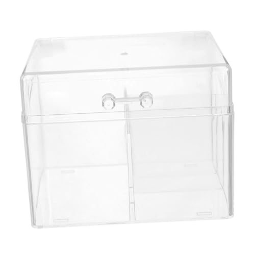 EXQUIMEUBLE 透明プラスチックカードホルダー 小型多機能カード収納ケース 名刺整理トレイ 省スペースデスクオーガナイザー