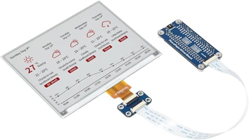Image of 5.83inch E-Paper E-Ink Display Module (B) for Raspberry Pi Pico, 648x480 Resolution Screen Red /Black /White Monitor with SPI Interface Supports Raspberry Pi /Jetson Nano /STM32