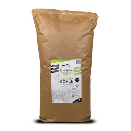 KohleHelden - 60 Liter Pflanzenkohle, EBC AgroBio Zertifiziert, Biokohle, Biochar für TerraPreta, Bodenverbesserer, Konzentrat, Wasser- und Nährstoffspeicher (60 Liter)