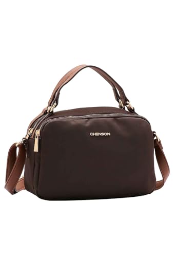 Chenson, Bolsa Feminina Chenson Microfibra Transversal Mão Original Cor:Café