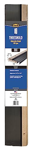 Image of M-D Building Products 77792 4-9 /16 in. x 1-1 /8 in. x 36 in. Bronze Adjustable Aluminum & Hardwood Threshold Kit - Versatile Solution for French and Exterior Doors