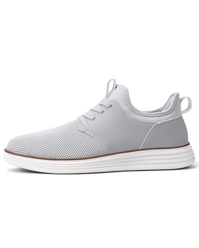 Image of VILOCY Mens Slip On Casual Dress Shoes Hands Free Fashion Sneakers Mesh Tennis Walking Work Shoes Comfortable Breathable Lightweight Non Slip
