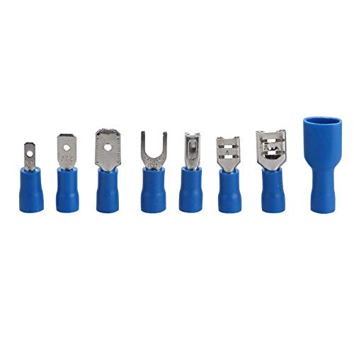 Conectores de aislamiento macho/madre, Kit de 330 terminales crimpado horquilla for cable eléctrico, aislados, hembra y macho, surtidos