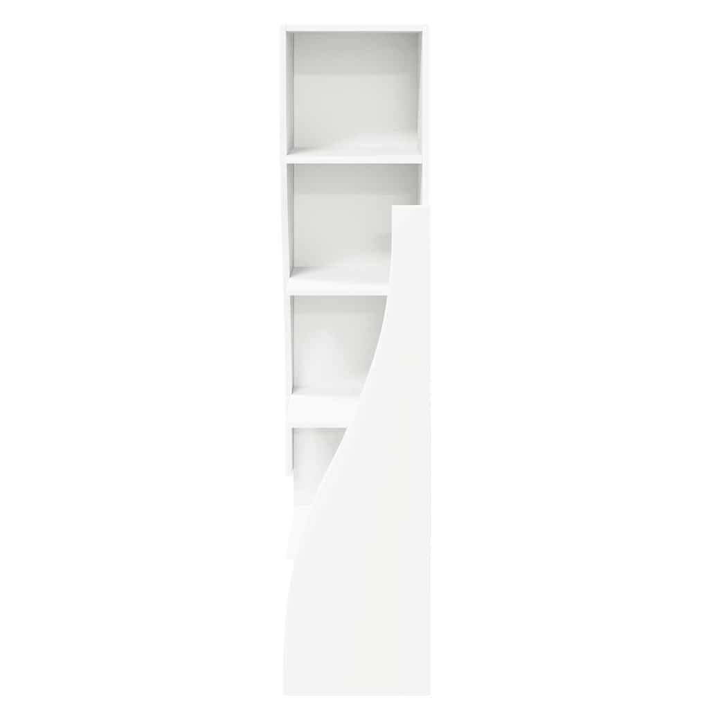 Moderno armario esquinero de madera, 32 x 32 x 140 cm, con 5 estantes, ahorra espacio, para salón, oficina, baño, como armario de almacenamiento, armario auxiliar, armario auxiliar
