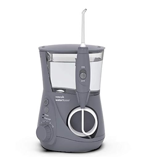 Waterpik WP-667EU - Irrigador dental, 100-240V, depósito de agua de 650 ml, Gris