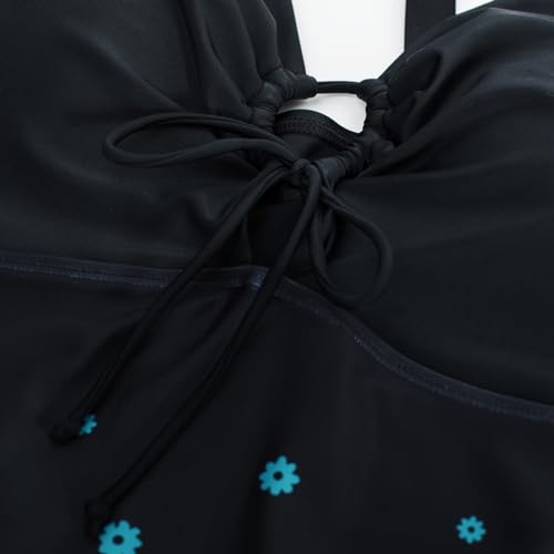 Hanna Nikole Women Plus Size One Piece Swimsuit Cut Out Adjustable Bathing Suit Tummy Control Swim Dress Swimwear with Shorts4