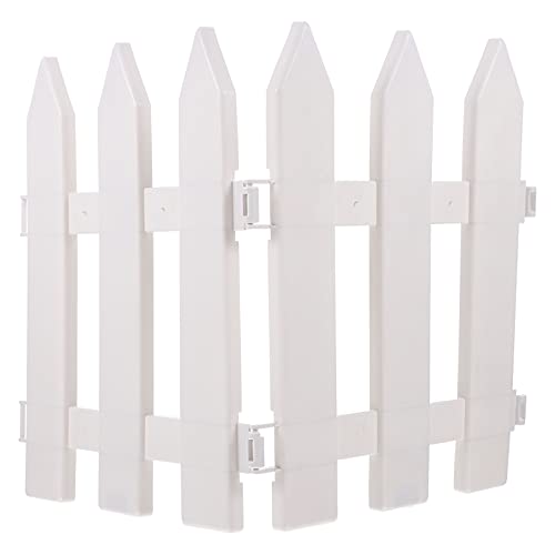 Operitacx 2stücke Gartenzaun aus Kunststoff Weiße Garteneinfassungen Lattenzaun für Außenbereich Praktische Terrassenbegrenzung Vielseitig Einsetzbar für Gartenbedarf