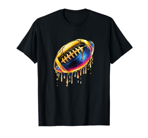 Football Drip Ice Cream Ball Lineman WR QB RB Game Day Boys T-Shirt