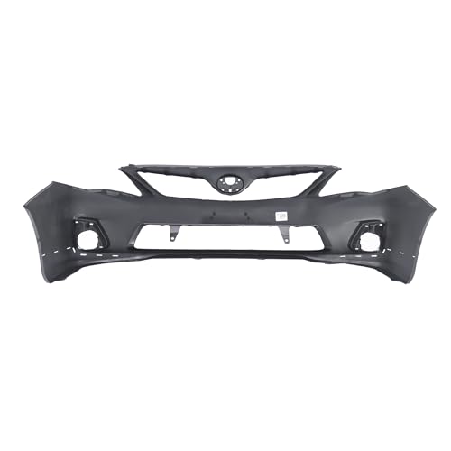 Image of FitParts Compatible with Toyota Corolla 2011-2013 Front Bumper Cover | Primed, With Fog Light Holes, Sedan, Ready to Paint, OEM 5211903902, TO1000373