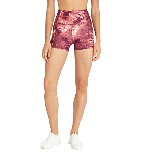 Jessica Simpson Sportswear Women's Tummy Control Hottie Short, Tea Rose Tie Dye Swirl, Small #TOP1