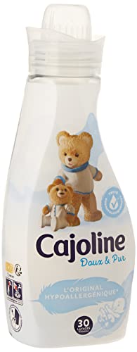 Cajoline Adoucissant Concentré, Doux & Pur, Peaux sensibles, Hypoallergénique, Assouplissant linge 750ml