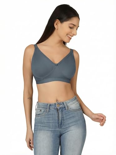 Image of Clothonics Womens Non-Padded Non-Wired Seamless Double Layered T-Shirt Bra