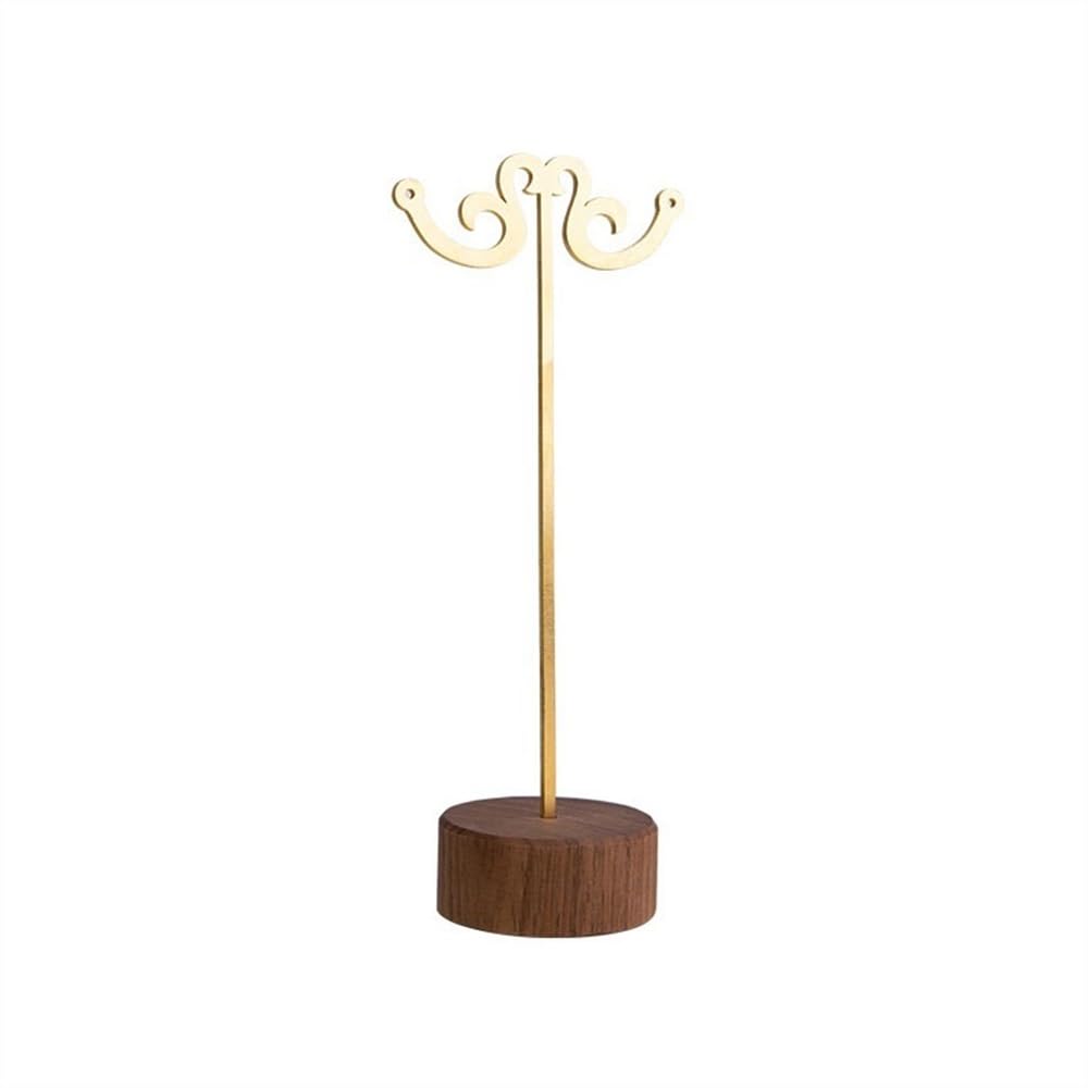 RUNZE765Z Display Stand Jewelry Shooting Props Retro Styling Earrings Rack Wooden Base Organizer Creative Display Jewelry Organizer(Medium)