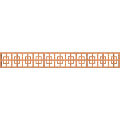 46 1/4"W x 6"H x 1/4"T Cambridge Fretwork Moulding, Cherry