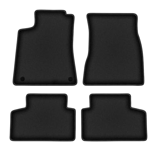 Tapis de sol en caoutchouc Mercedes GLB X247 en velours noir premium et sur mesure