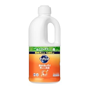 【まとめ買いも】キュキュット 食器用洗剤 オレンジの香り 詰替え用 1380ml 581円（549円）！プライム会員は送料無料！