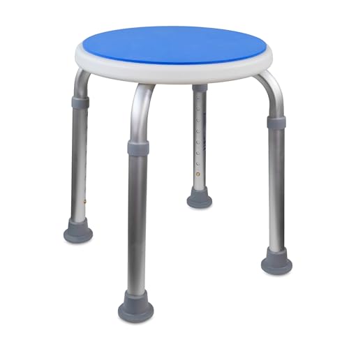 Mobiclinic®, Duschhocker, rutschfeste Endkappen, Bequeme Sitzfläche aus Eva, Duschhocker, bis 100 kg Belastbar, Leicht und Robust, Aluminium, Foco