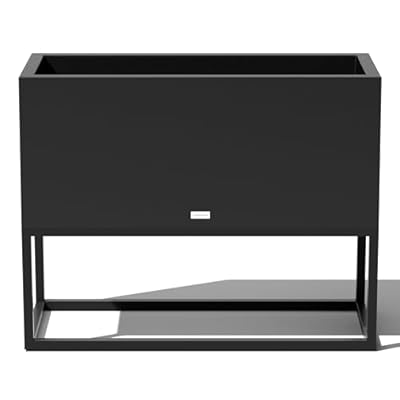 Veradek Block Series Raised Long Box Planter for Patio & Garden | Durable All-Weather Use with Aluminum Stand | Modern Décor for Herbs, Flowers