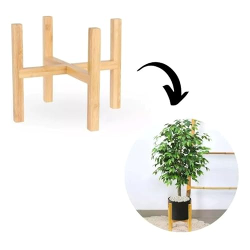 Suporte Bandeja Legs para Vaso Cachepôt em Madeira Pinus (Grande)