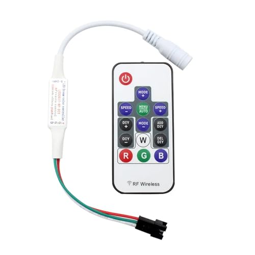 Contrôleur LED WS2811 avec mini télécommande 14 touches DC5-24V