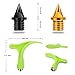 Lejof 1/4 Inch Track Spikes, 120 Pieces Alloy Steel Spikes for Track Shoe Spikes Replacements and Spike Wrench for Sports Running Track Shoes (Black + Gold)