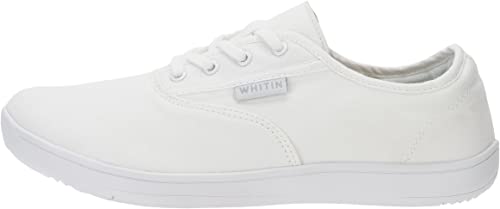 Whitin Canvas Wide Barefoot Sneakers For Men Toe Box Minimalist Zero Drop Sole Shoes Minimus Extra Width Fit Size 13 13W Gym Tenis Bare Feet Walking Flat Breathable Casual Fashion Male White 47 #TOP2