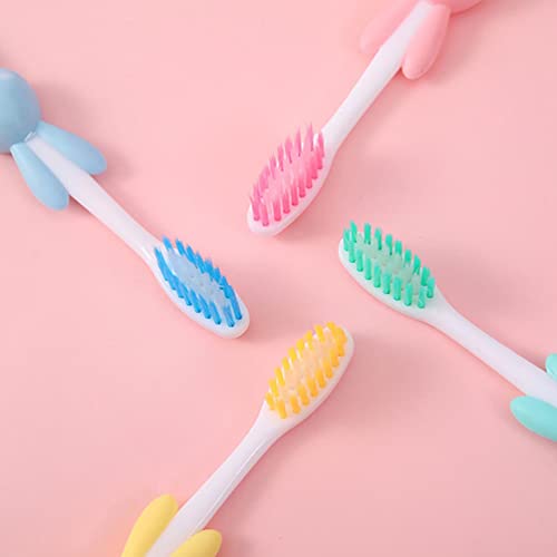 Balacoo Escovas De Dentes Para Crianças 4 Peças Coelho Desenhos Animados Cerdas Macias Escovas Ergon
