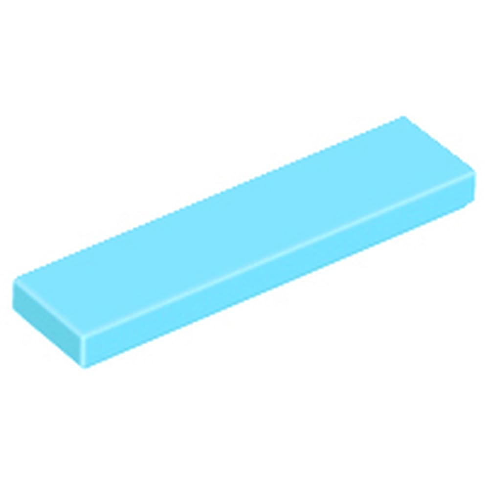 LEGO Part Tile 1 x 4, Part 2431 (Medium Azure, 10, count) — image 1