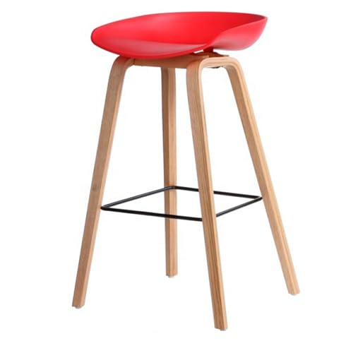 Image of Creative Premium Bar Stool - Modern Red High Chair for Kitchen, Dining, Living Room, Hotel & Office Adjustable Height, Comfortable Cushion & Stylish Design (Pack of 1)