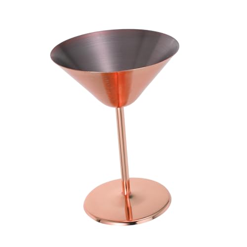 DECHOUS Metal Martini Cup Unbreakable Stainless Steel Goblet for Cocktails Modern Design for Parties Unique Aesthetic Drinkware Creative High Foot Glasses for Bars and Gatherings