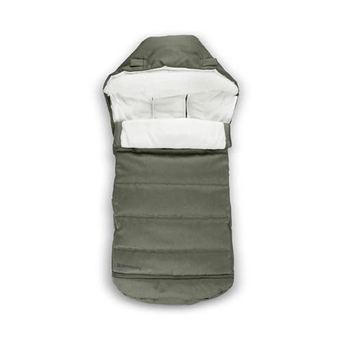 Image of UPPAbaby CozyGanoosh 2-in-1 Seasonal Footmuff - Easily Attaches to UPPAbaby Strollers + RumbleSeat - Versatile, Ultra-Plush Zip-Out Liner for Cold Weather - Evelyn (Meadow Green)