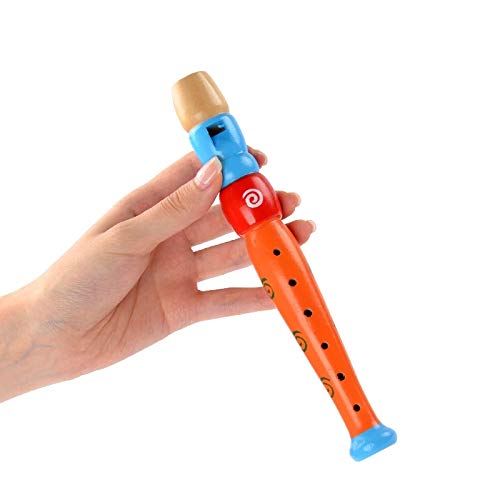 2Pcs Wooden Flutes Musical Instrument Early Education Develop Recorder Woodwind Musical Educational Toy For Children (Random Color) #TOP4
