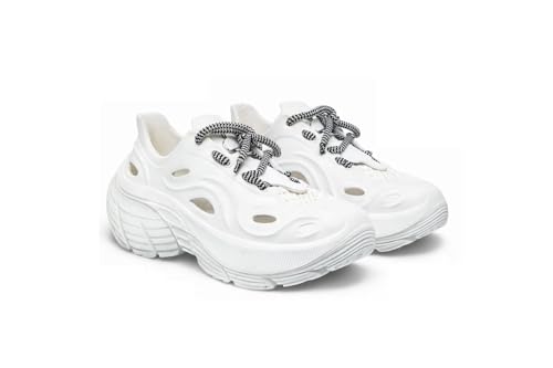 Image of GLJ VibeX Girls Sneakers Stylish White Running Shoes Breathable Comfortable Anti Skid Outsole Premium Footwear for Casual Sports Gym Walking