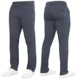 989Zé ENZO Mens Stretch Chino Slim Fit Leg Jeans Trousers Pants by Raw Denim EZ348 Grey 36W / 30L