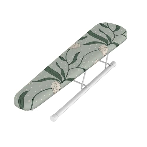 Rörets Stiramaniche Ode White – Asse da Stiro Pieghevole per Maniche e Camicette, Struttura in Metallo, Rivestimento Oeko-Tex, 11,5 × 57 cm