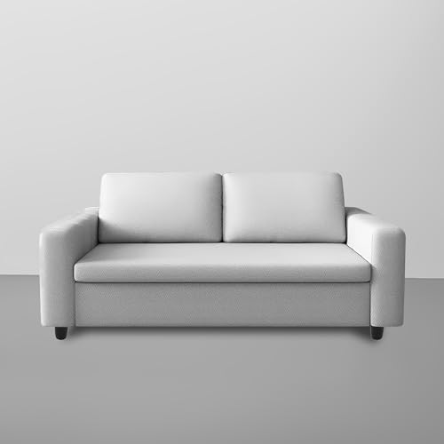 Image of Cisco 3 Seater Sofa Cum Bed for Home & Living Room (Grey) | Modern Premium Fabric Sofa | Foldable Convertible Sofa Bed | Furniture for Home, Office, Guest Room & Bedroom Interiors