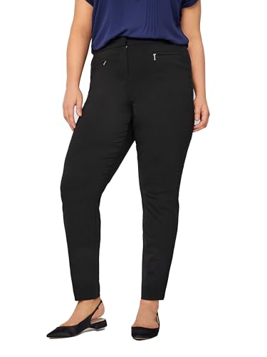 EVANS Slim Leg Zip Front Cropped Pants Black
